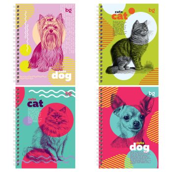 Записная книжка А6 80л., на гребне BG 