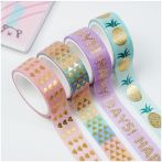 Набор клейких декоративных лент MESHU "Happy days", 4шт