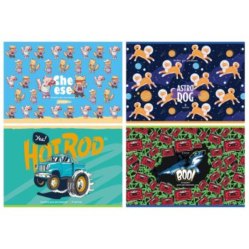 Альбом для рисования 08л., А4, на скрепке BG 