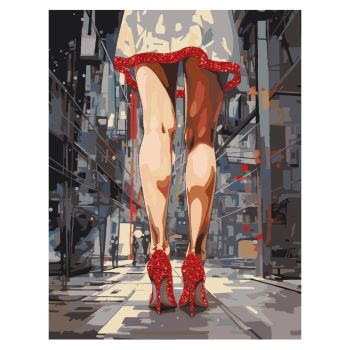 Картина по номерам на холсте с глиттером ТРИ СОВЫ 