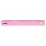 Линейка 20см СТАММ, пластиковая, прозрачная, неоновые цвета, ассорти