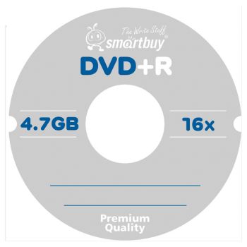 Диск DVD+R 4.7Gb Smart buy 16x Cake Box (50шт)